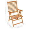 vidaXL Garden Chairs 2 pcs with Cream Cushions Solid Teak Wood