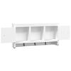 vidaXL Key Cabinet White 40x8.5x20 cm Engineered Wood&Steel