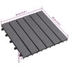 vidaXL Decking Tile 10 pcs Grey 30 x 30 cm Acacia Hardwood