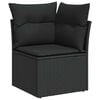 vidaXL Garden Sofa Set with Cushion Manual 9 pcs Black