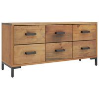 vidaXL Storage Cabinet Brown 110x30x45 cm Solid Pinewood