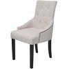vidaXL Dining Chairs 6 pcs Cream Grey Fabric
