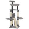 vidaXL Cat Tree with Sisal Scratching Posts Grey 145 cm