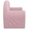 vidaXL Kids' Sofa 2-Seater Pink Soft Plush