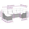 vidaXL Garden Sofa Set 6 pcs Grey Poly Rattan