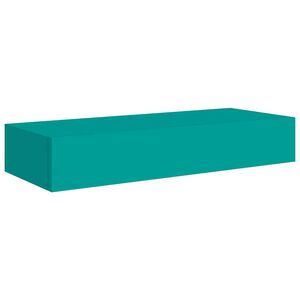 vidaXL Wall-mounted Drawer Shelf Blue 60x23,5x10cm MDF