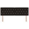 vidaXL LED Headboard with LED Strip Lights Black 144 cm Polyester