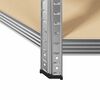 vidaXL 5-Layer Corner Shelf Silver Steel&Engineered Wood