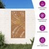 vidaXL Garden Wall Decoration 105x55 cm Corten Steel Leaf Design