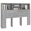 vidaXL Headboard Cabinet Grey Sonoma 140x19x103.5 cm