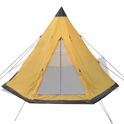 vidaXL 4-person Tent Yellow