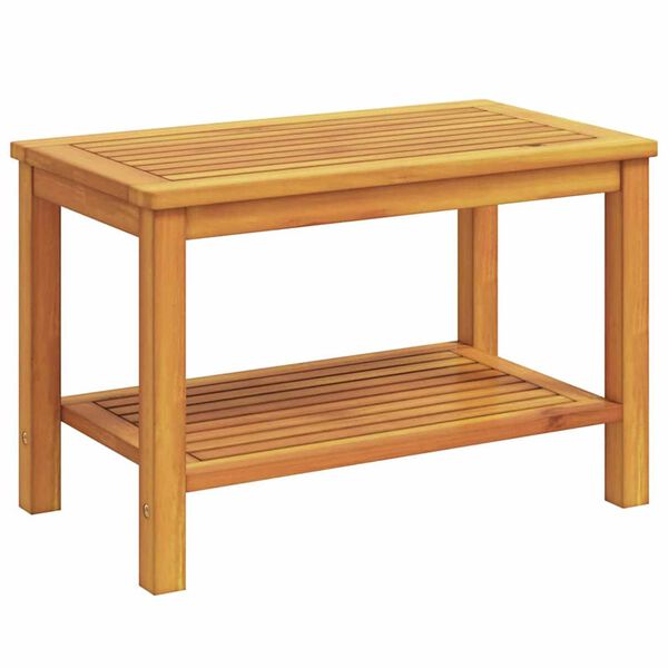 vidaXL Side Table Brown 70 x 40 x 45 cm Solid Acacia Wood