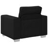 vidaXL Sofa 3 pcs Black 219 x 80 x 82 cm Fabric
