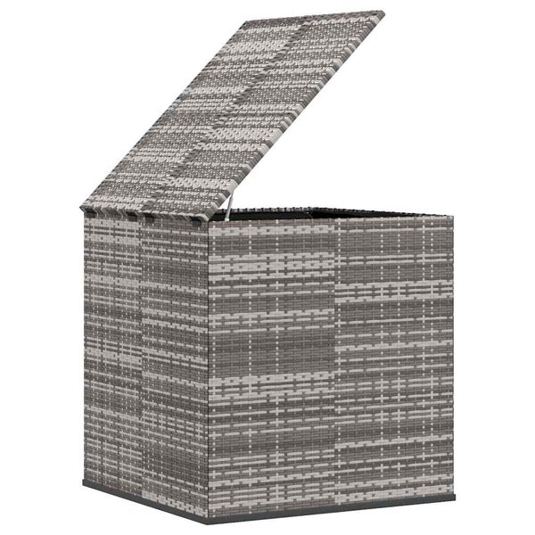 vidaXL Garden Cushion Box PE Rattan 100x97.5x104 cm Grey