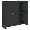 vidaXL Storage Cabinet with Shelf Black 100 x 36 x 102 cm Rattan