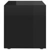 vidaXL TV Cabinet High Gloss Black 37x35x37 cm Engineered Wood