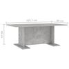 vidaXL Coffee Table Concrete Grey 103.5x60x40 cm Engineered Wood