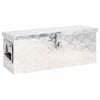 vidaXL Storage Box Silver 60x23,5x23 cm Aluminium