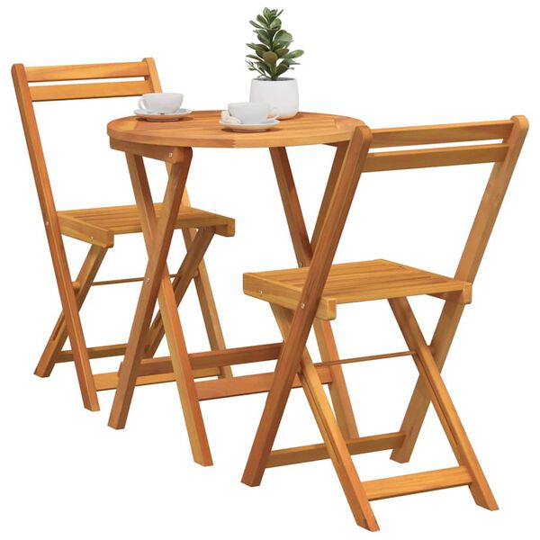 vidaXL Garden Dining Set 3 pcs Oil Natural Solid Acacia Wood
