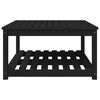 vidaXL Garden Table Black 82.5x82.5x45 cm Solid Wood Pine