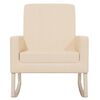 vidaXL Rocking Chair Cream Fabric