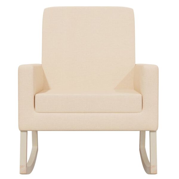 vidaXL Rocking Chair Cream Fabric