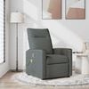 vidaXL Massage Recliner Chair Dark Grey Fabric