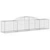 vidaXL Arched Gabion Baskets 13 pcs 300x50x60/80 cm Galvanised Iron