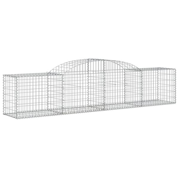vidaXL Arched Gabion Baskets 13 pcs 300x50x60/80 cm Galvanised Iron