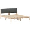 vidaXL Bed frame Brown and dark grey 180 x 200 cm Solid pine wood