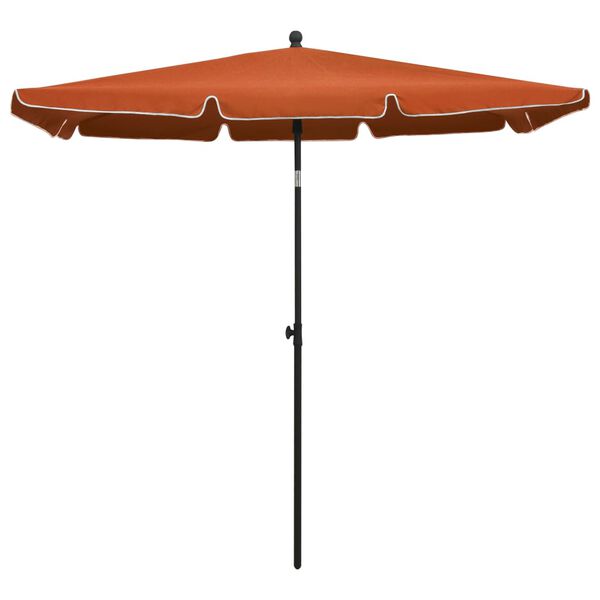 vidaXL Garden Parasol with Pole 210x140 cm Terracotta