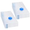 vidaXL Vacuum Travel Bag | Set of 10 | Transparent and blue | Plastic