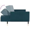 vidaXL 2-Seater Sofa Bed with Two Pillows Blue Velvet