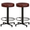 vidaXL Bar Stools 2 pcs 52 cm Real Leather