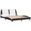 vidaXL Bed Frame with LED without Mattress "Zadar" Black and White 152x203 cm