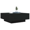 vidaXL Coffee Table Black Oak 80 x 80 x 31 cm Engineered Wood