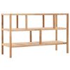 vidaXL Storage Shelf | Natural Walnut | Solid walnut wood | Medium