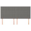 vidaXL Headboard Dark Grey 200x5x118/128 cm Fabric