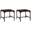 vidaXL Side Tables 2 pcs Smoked Oak 40x40x35 cm Engineered Wood