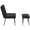 vidaXL Relaxing Chair with Stool Black Velvet