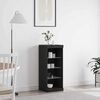 vidaXL LED Sideboard Black Oak 41 x 37 x 100 cm Engineered Wood