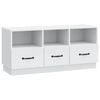 vidaXL TV Cabinet with Drawer White 102 x 34.5 x 47 cm Engineered Wood