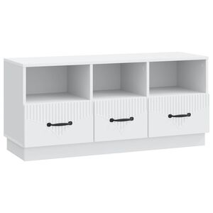 vidaXL TV Cabinet with Drawer White 102 x 34.5 x 47 cm Engineered Wood