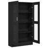vidaXL Book Cabinet Black Oak 82.5 x 30.5 x 150 cm Engineered Wood