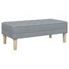 vidaXL Bench with Cushion Light Grey 113 x 57 x 39 cm Fabric