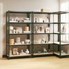 vidaXL 5-Layer Shelves 3 pcs Anthracite Steel&Engineered Wood