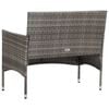 vidaXL Garden Bench 105 cm Poly Rattan Grey