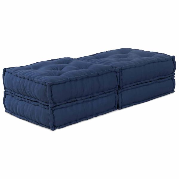 vidaXL Modular Sofa 2 pcs Indigo 140 x 70 x 36 cm Fabric