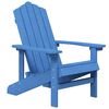 vidaXL Garden Adirondack Chairs with Table HDPE Aqua Blue