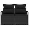 vidaXL Garden Sofa with Cushion 120 x 62 x 69 cm Poly Rattan